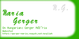 maria gerger business card